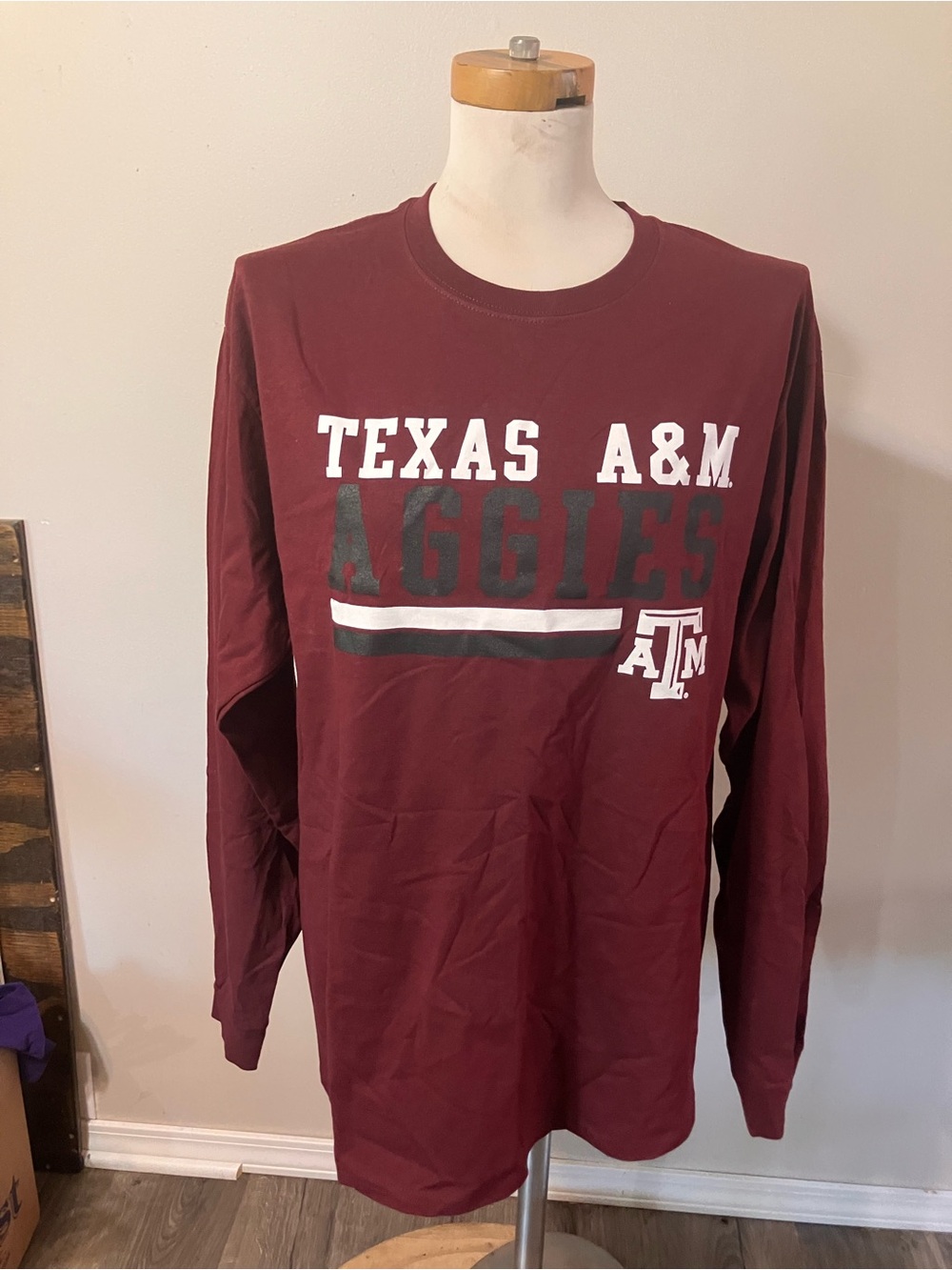 Hanes Texas A&M Maroon Long Sleeve Tee